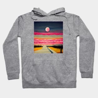 aesthetic sky with full moon Hoodie